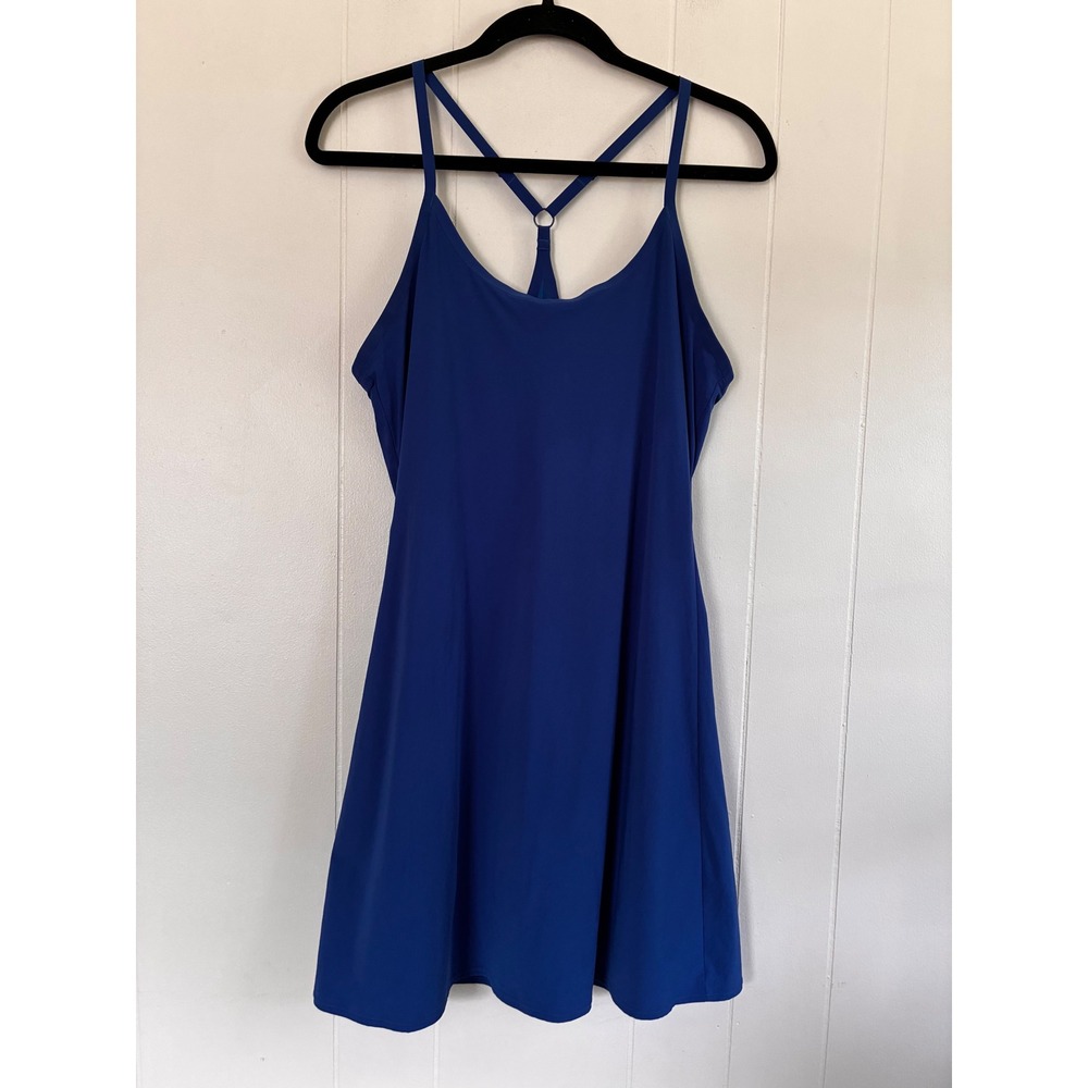 Outdoor Voices Exercise Dress Royal Blue Racerback Mini Bodysuit Liner Womens M